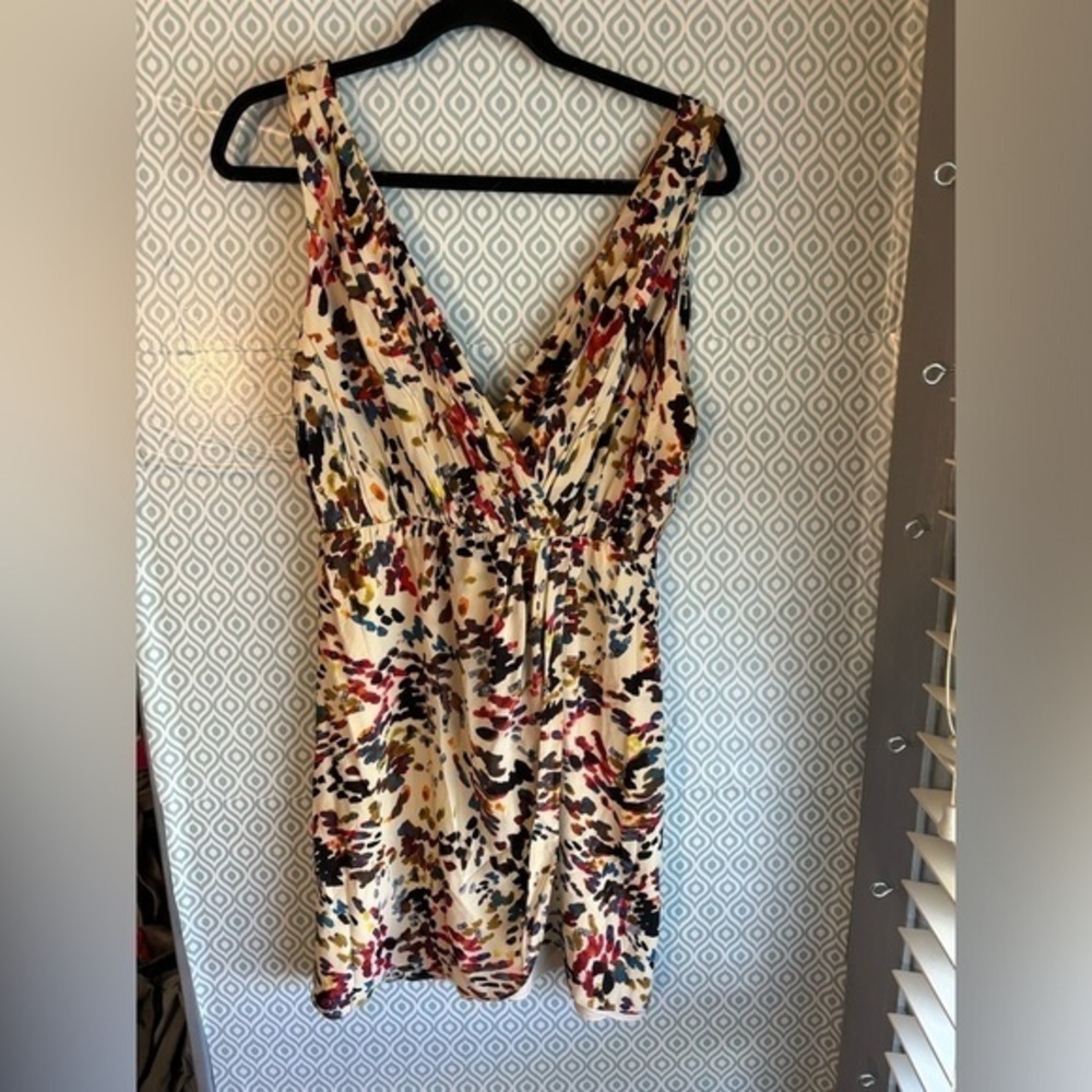 Alice + Olivia Silk Blend Mini Wrap Dress -S
